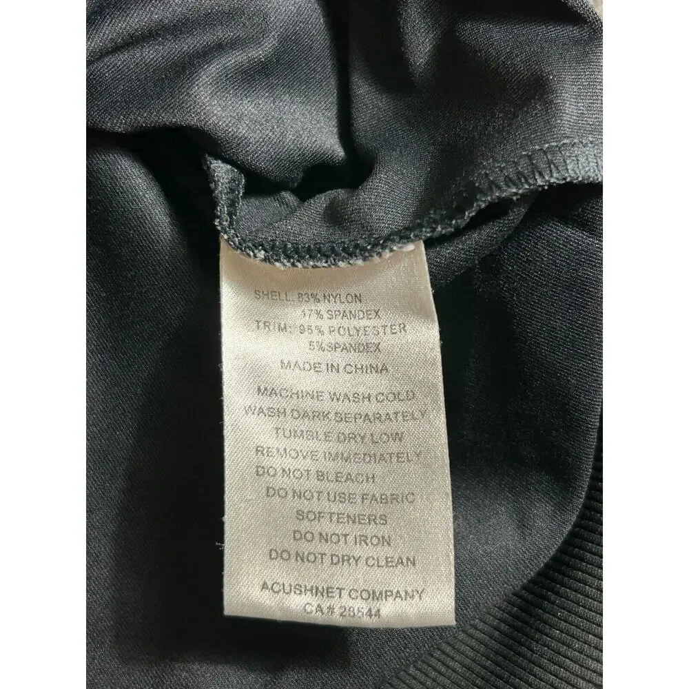 Footjoy FJ Men's Large Performance‎ Golf Pullover 1/4 Zip Black Long Sleeve
